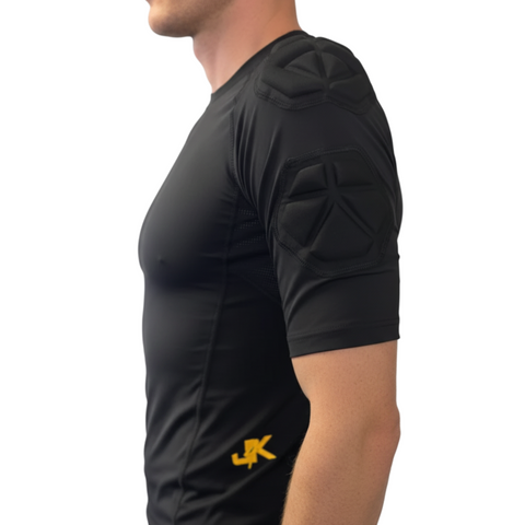 Padded Compression T Shirt Gold