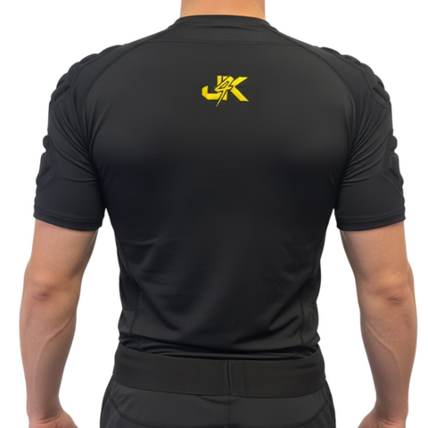 Padded Compression T Shirt Gold